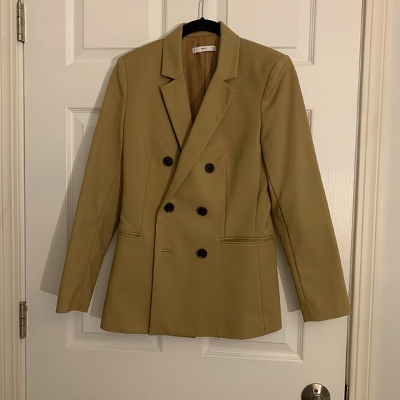 Mango Jackets & Blazers - Camel Double Breasted Blazer